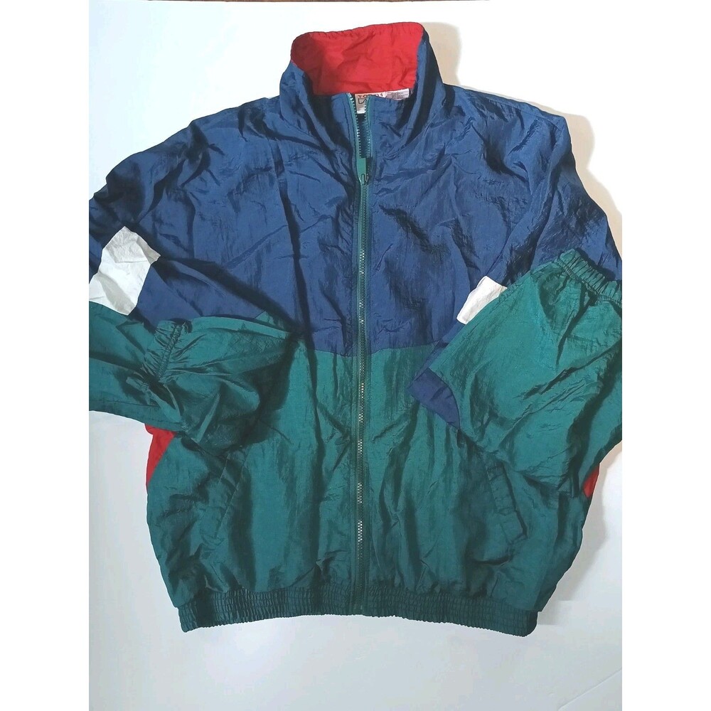 Vintage Todd 1 Mens Multicolored Track Suit Jacket/Zipper (XL)
